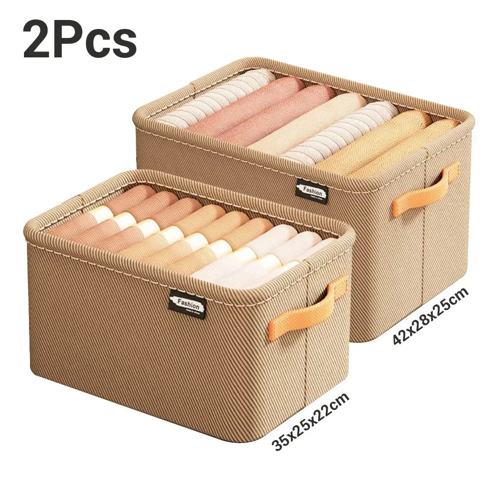 Foldable Clothes Organizer Box – Wardrobe & Drawer Storage