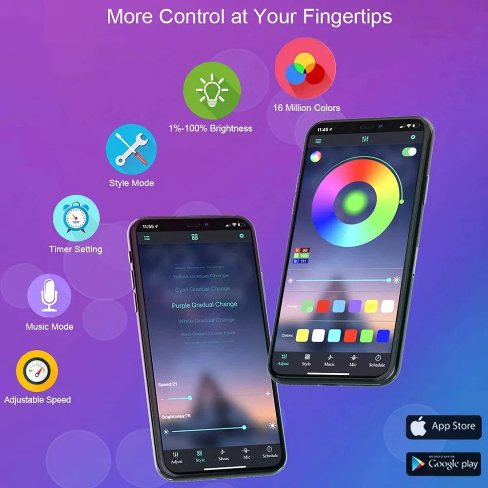LED Strip Lights – Smart App Controlled RGB Backlight