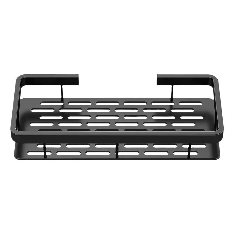 Premium Flat Aluminum No-Drill Bathroom Shelf