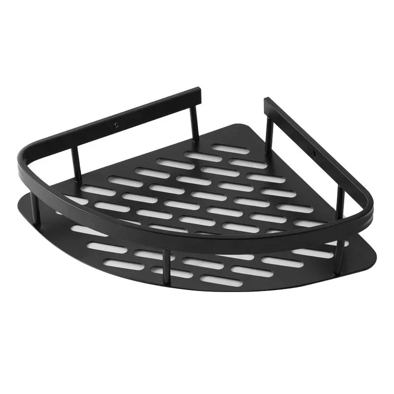 Corner Premium Aluminum Bathroom Shelf – Rustproof Wall Mount Organizer
